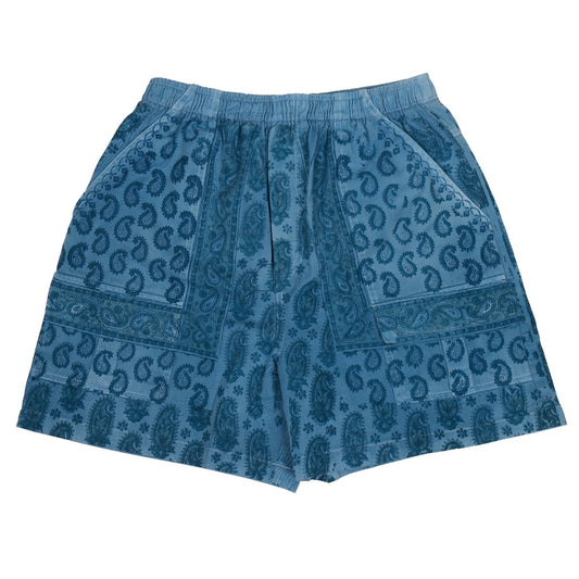 Block Printed Elastic Waist Short