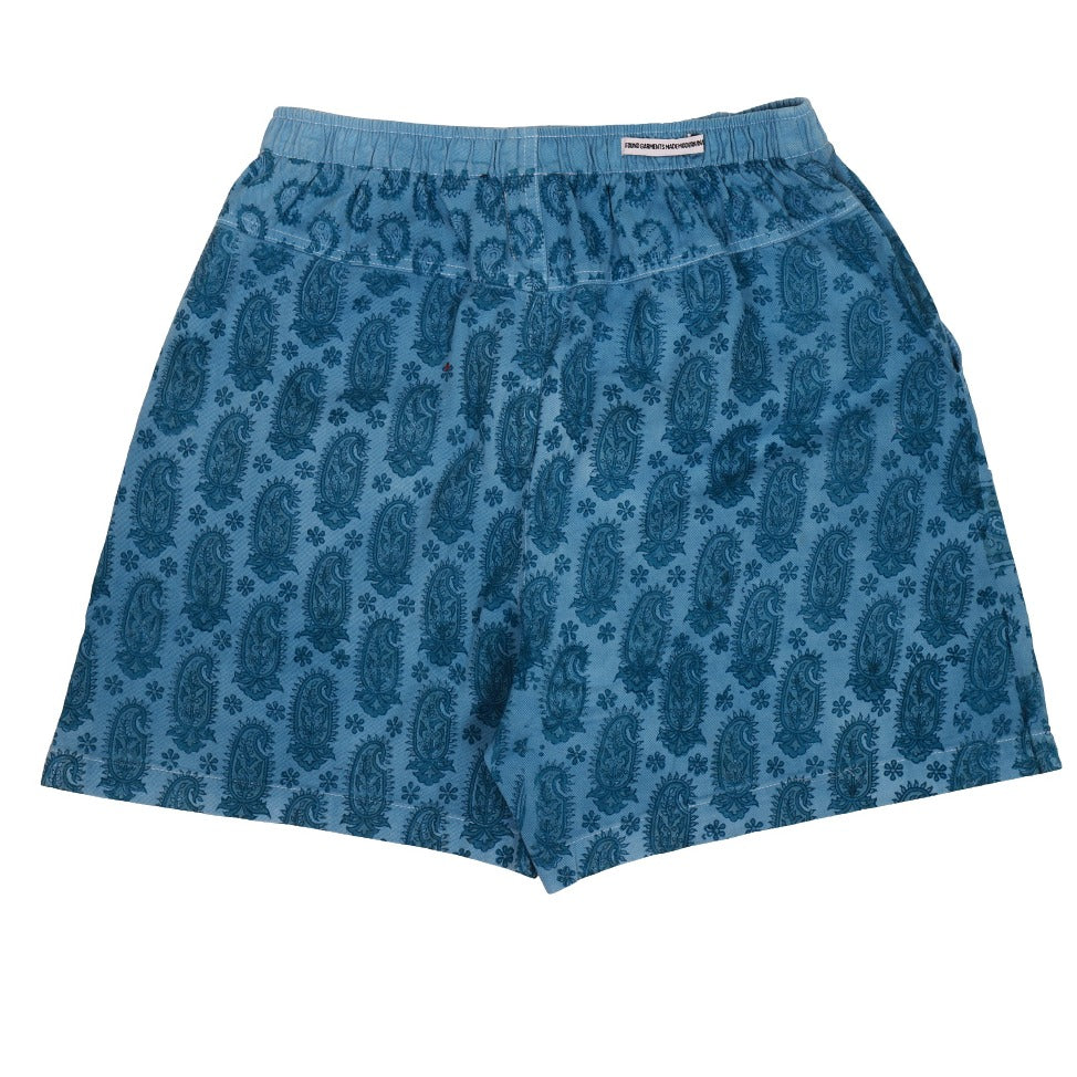 Block Printed Elastic Waist Short