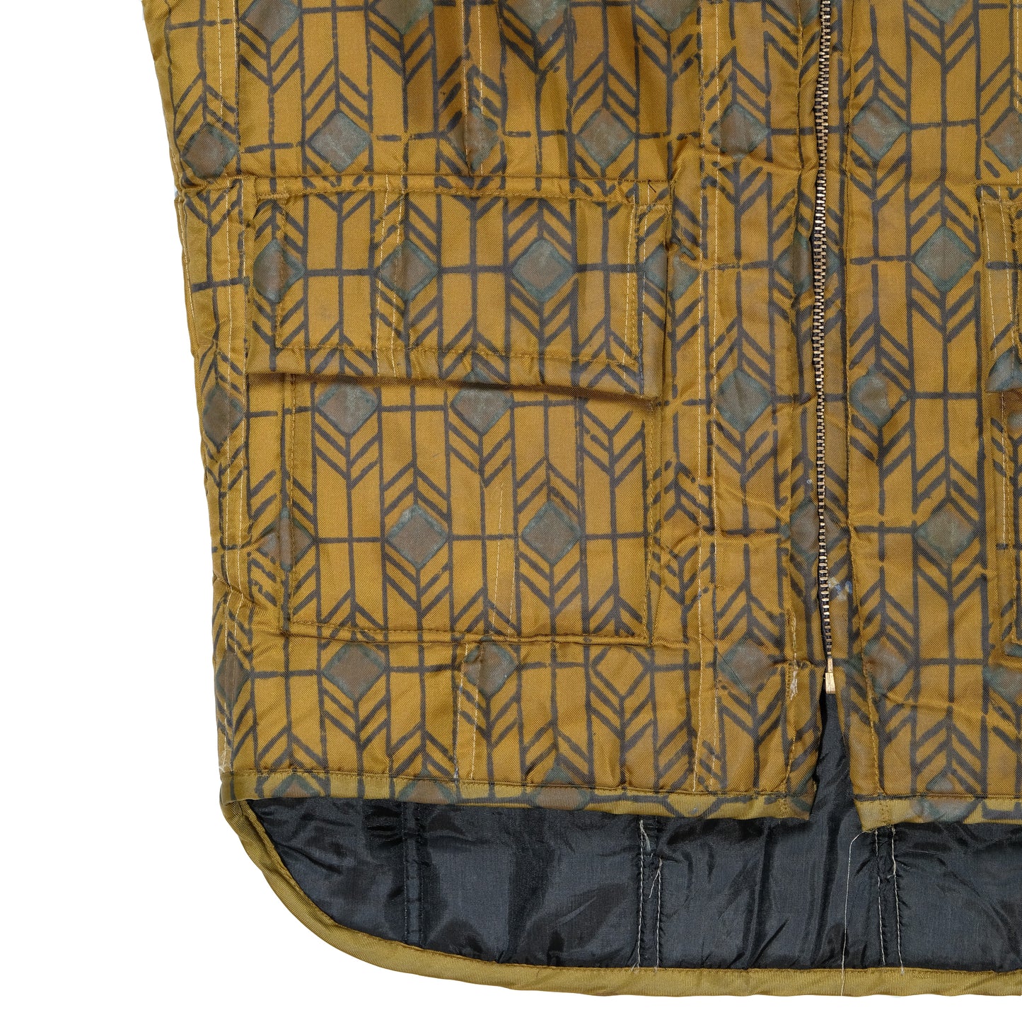 Upcycled Hand Blocked Quilted Vest