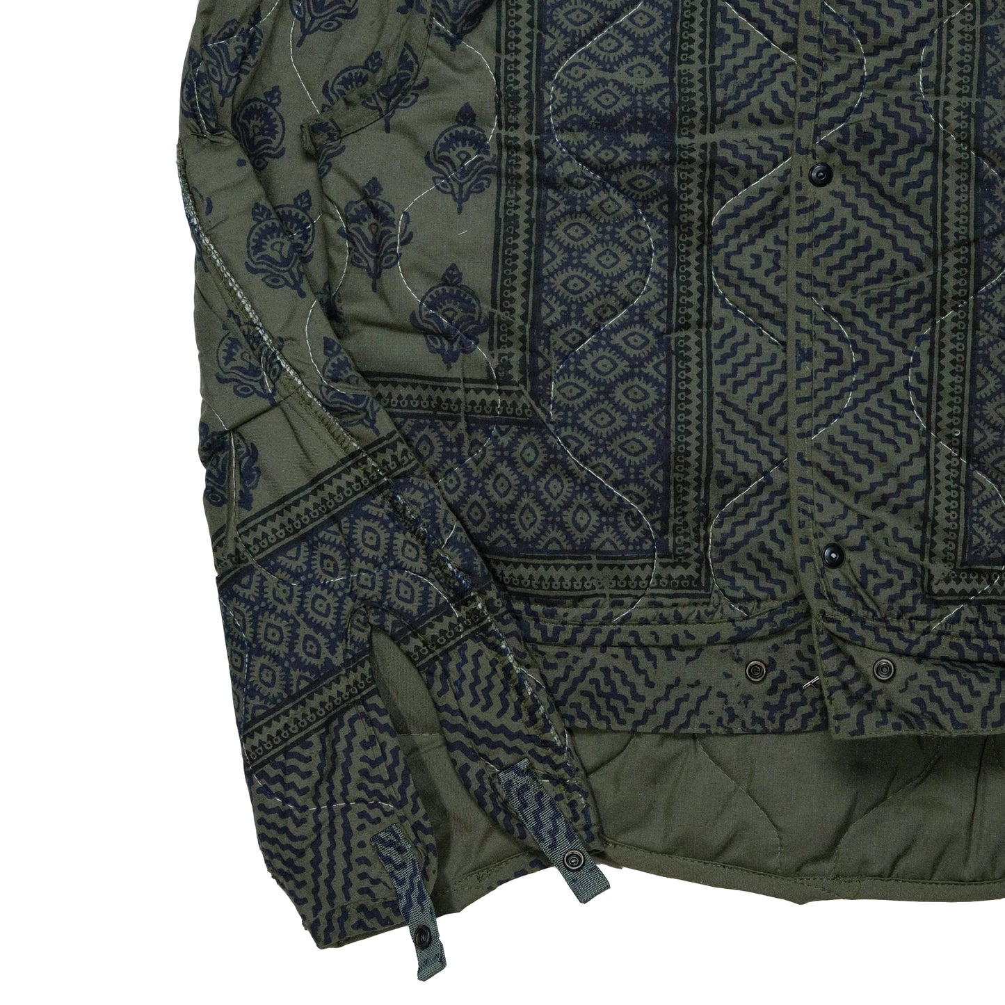 Upcycled Hand Blocked Lotus Liner