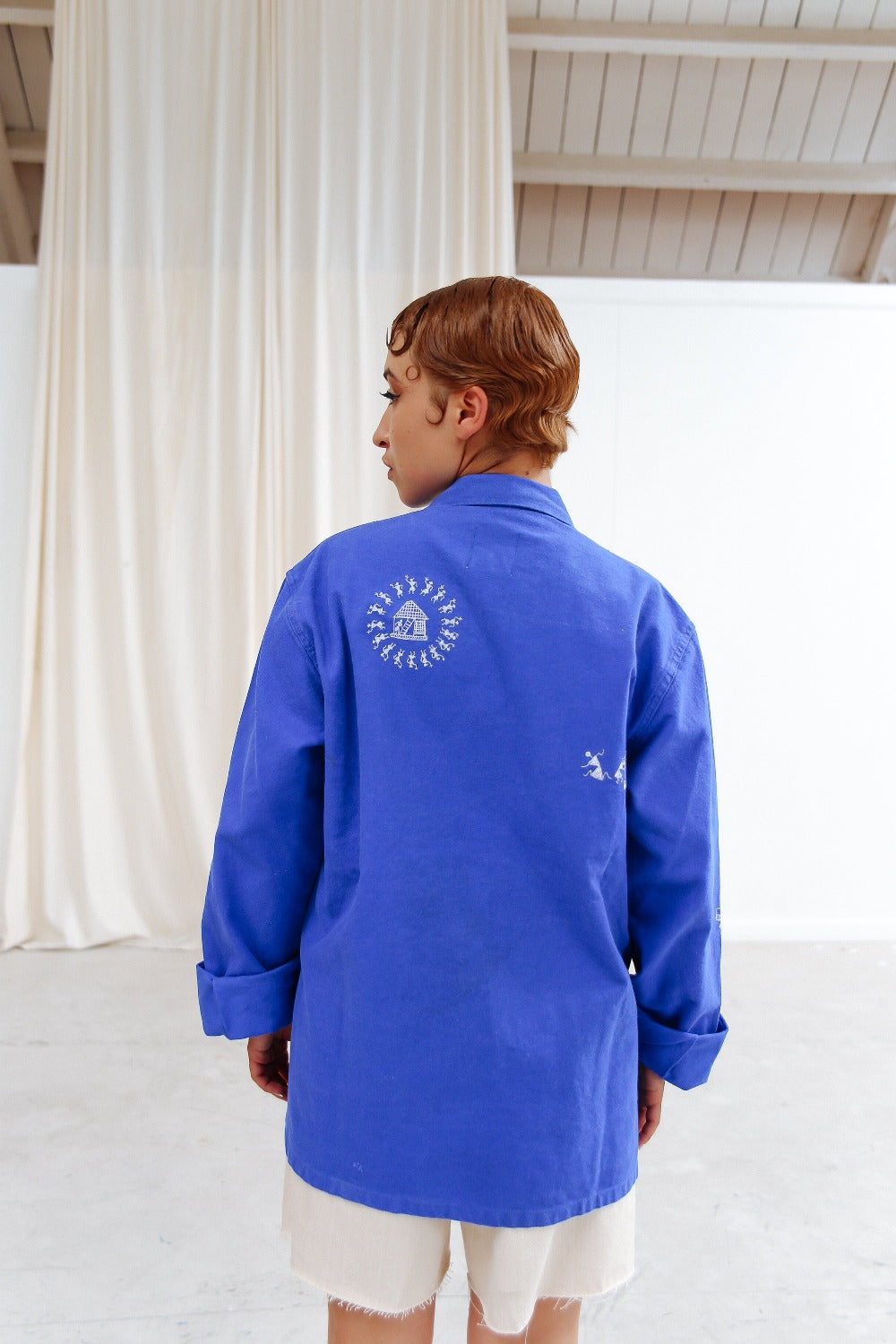 Cerulean Warli Chore Coat