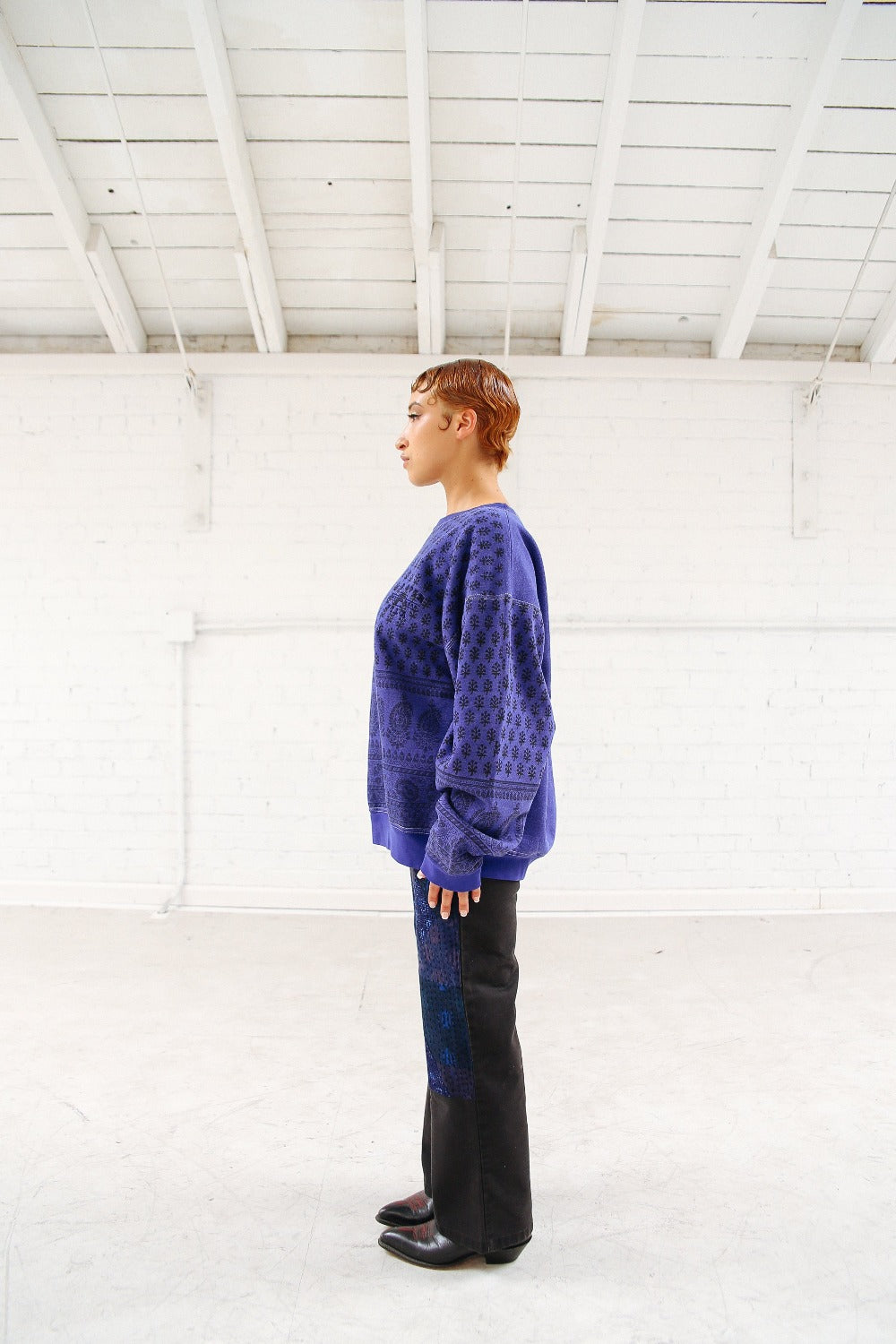 Paisley Block Printed Sweatshirt