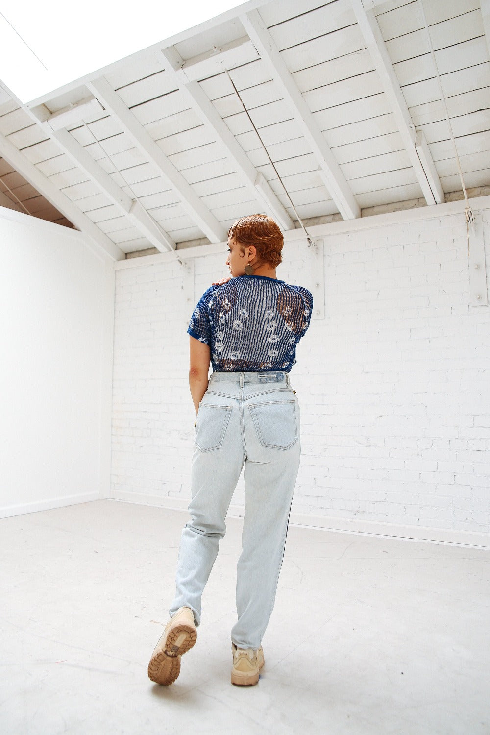 Bandhani Sheer Net T-Shirt