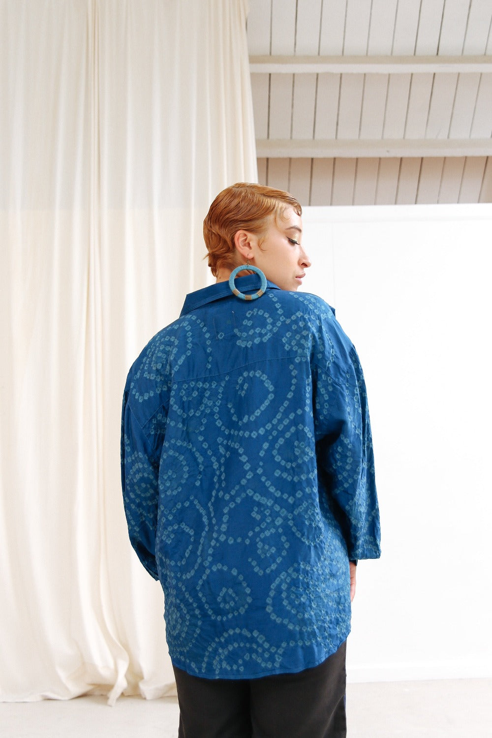 Camellia Bandhani Silk Blouse