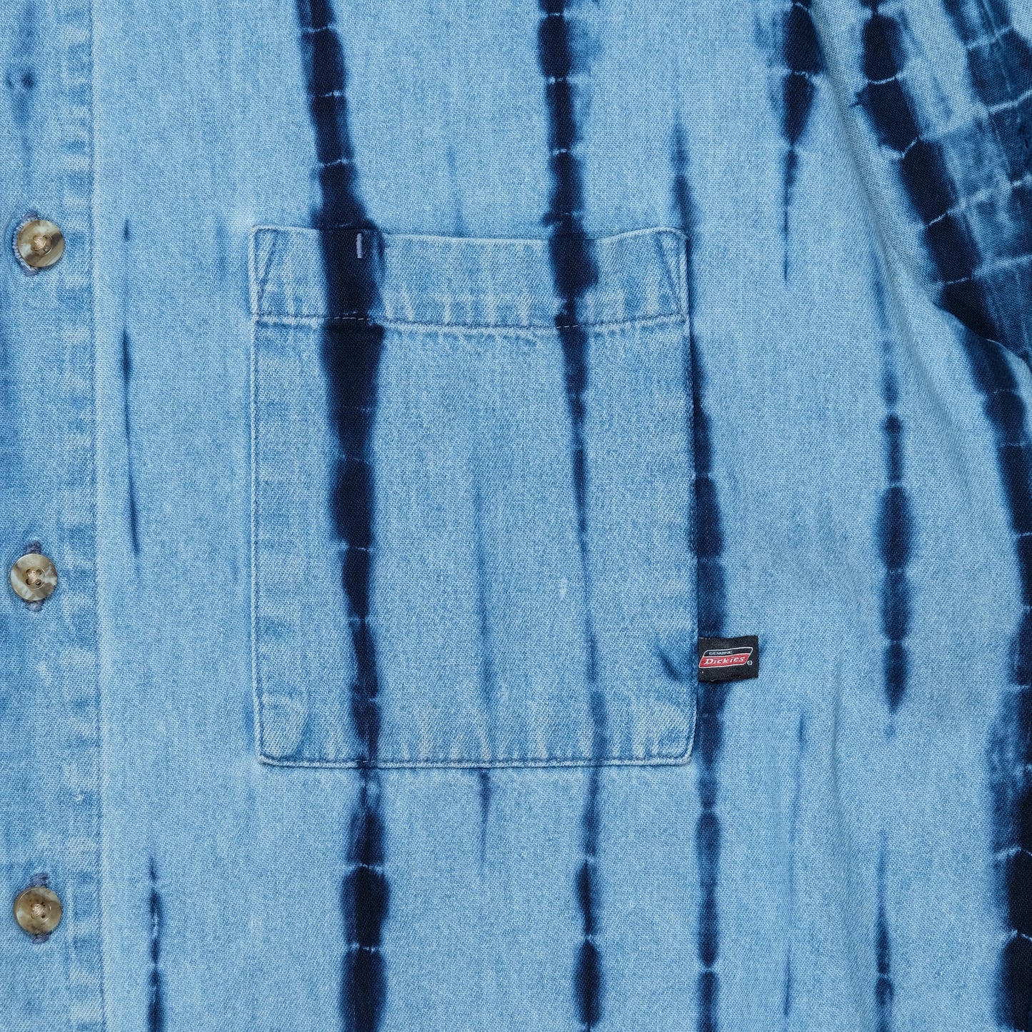 Upcycled Hand Dyed Shibori Denim Shirt