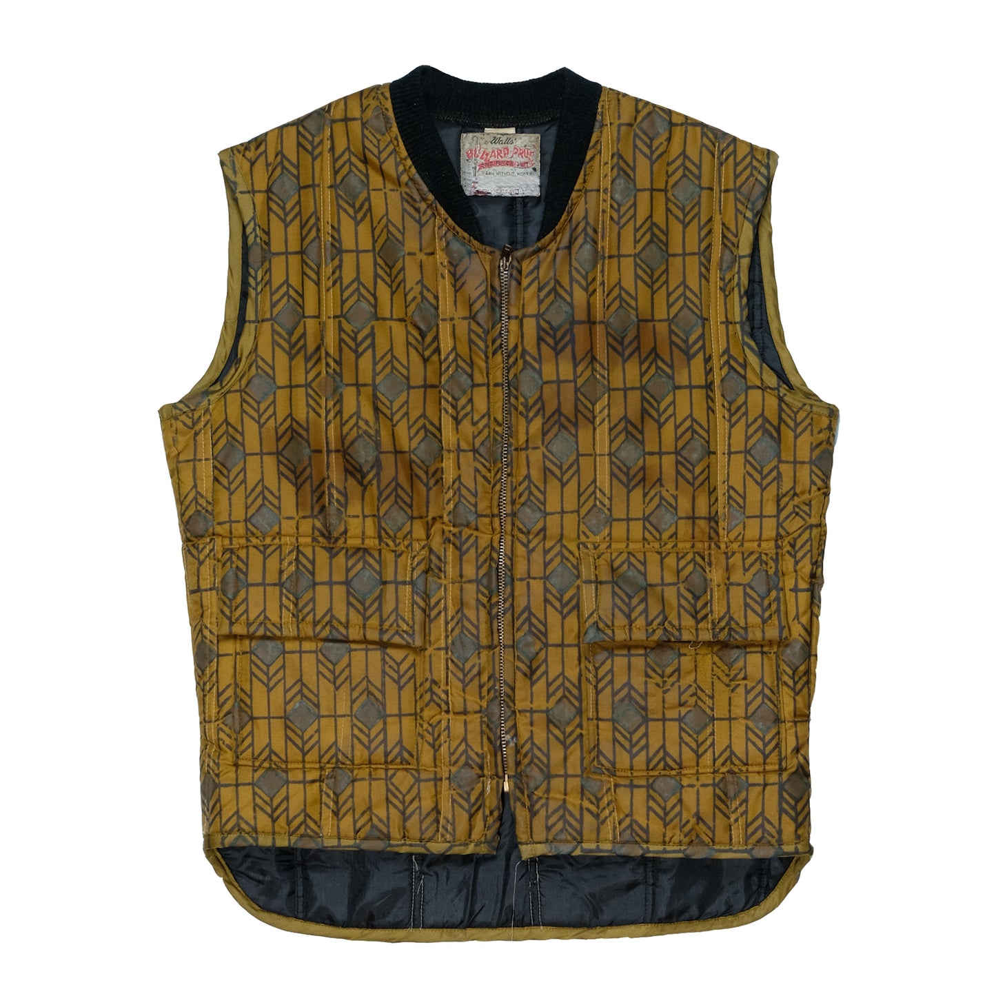Upcycled Hand Blocked Quilted Vest