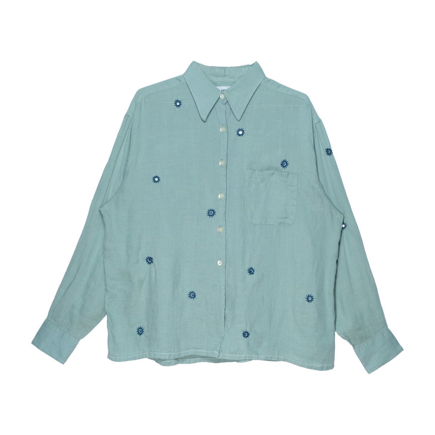 Upcycled Hand Embroidered Mirror Shirt