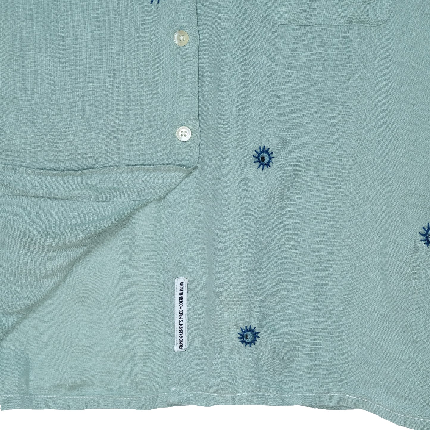 Upcycled Hand Embroidered Mirror Shirt