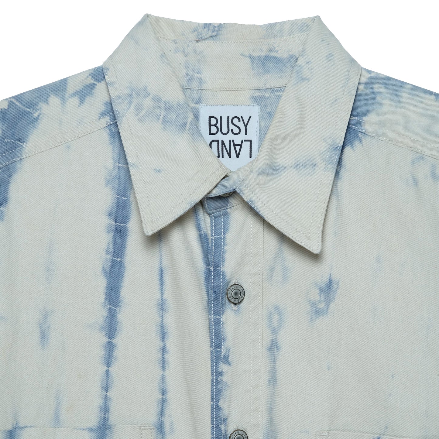 Upcycled Hand Dyed Shibori Workwear Shirt