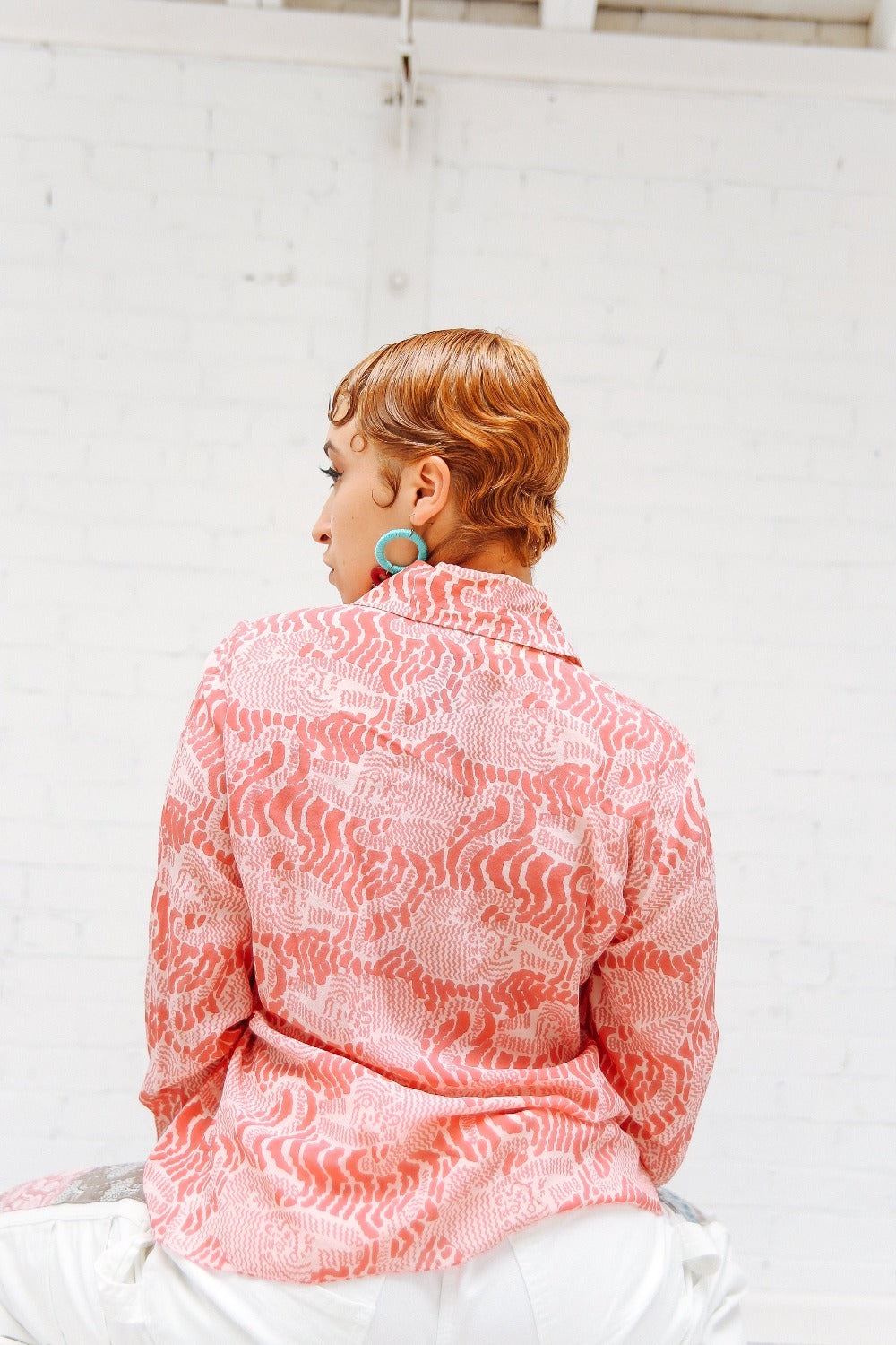 Tiger Block Printed Blouse