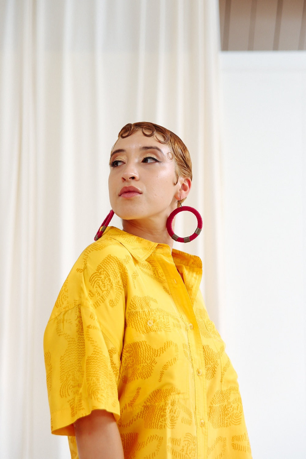 Tiger Block Printed Utility Blouse